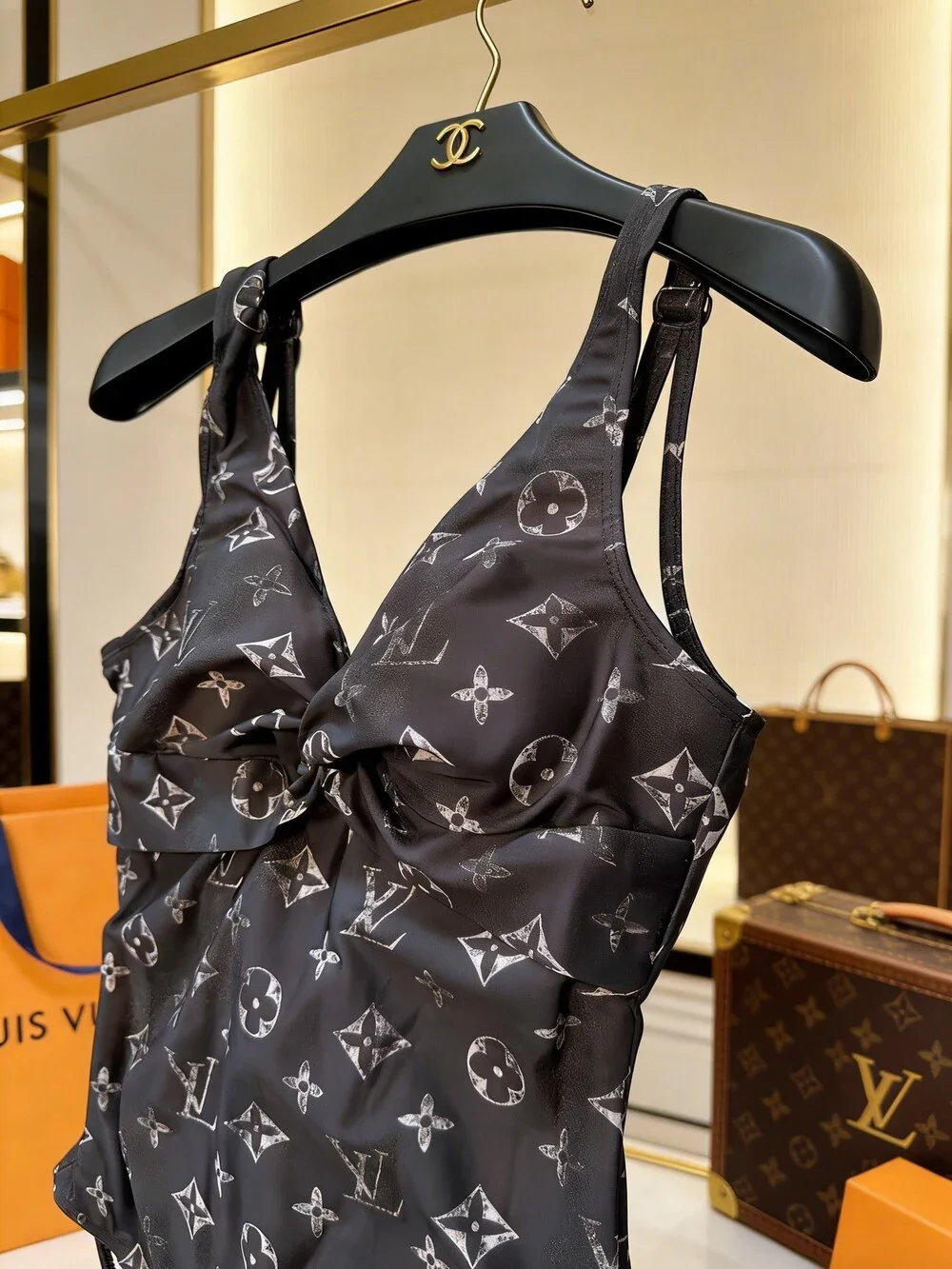 LV Monogram Twist Front One Piece Swimsuit - Picture 4 of 6